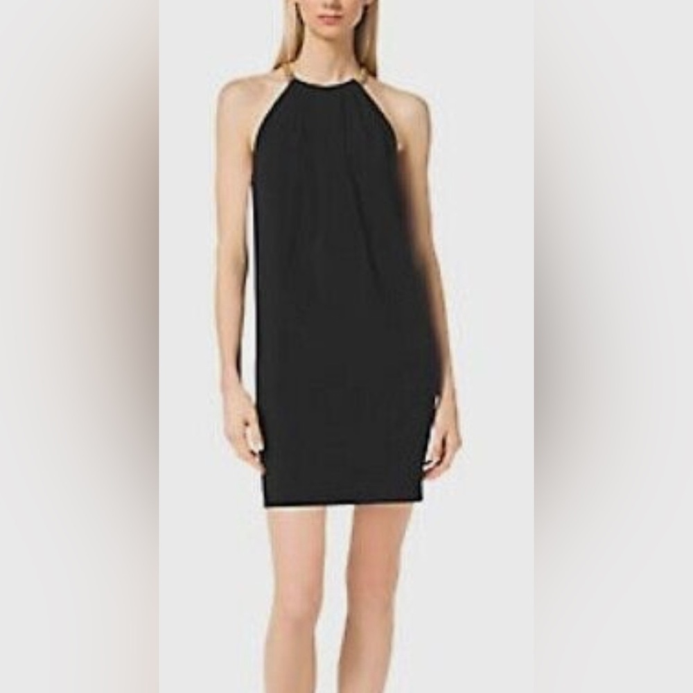 Michael Kors midi Dress with Gold Chains as Straps